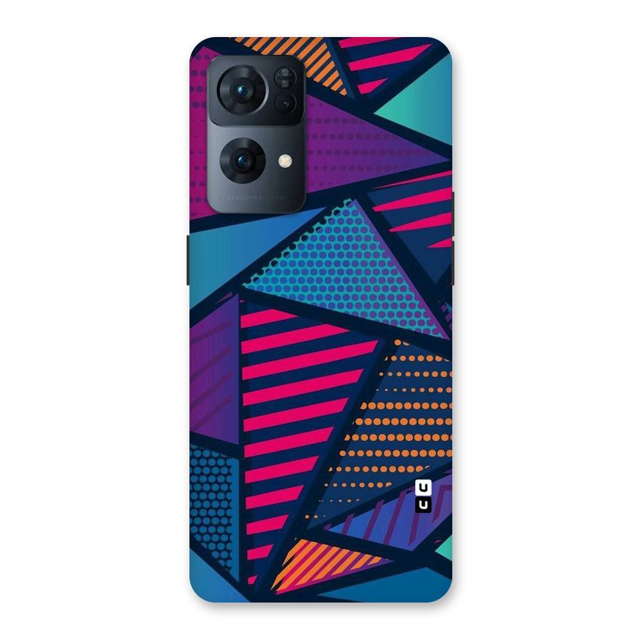 Abstract Lines Polka Back Case for Oppo Reno7 Pro 5G