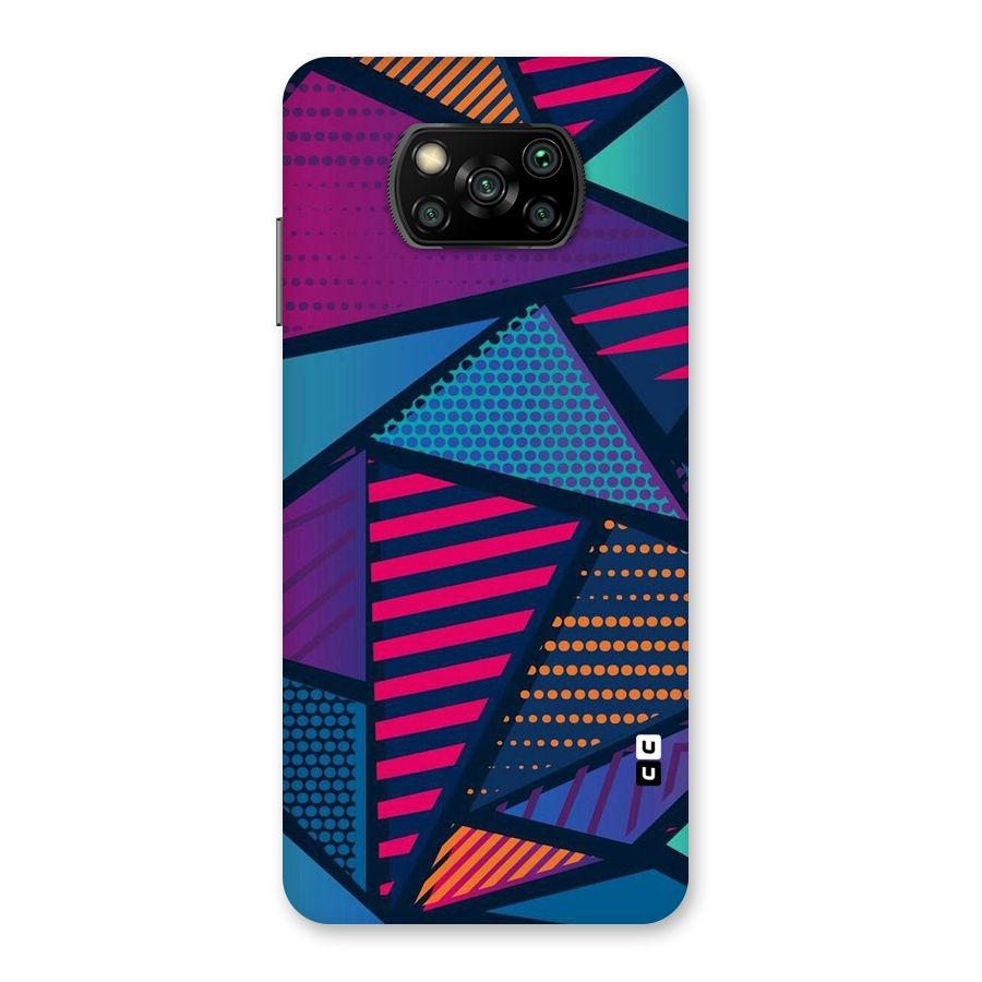 Abstract Lines Polka Back Case for Poco X3