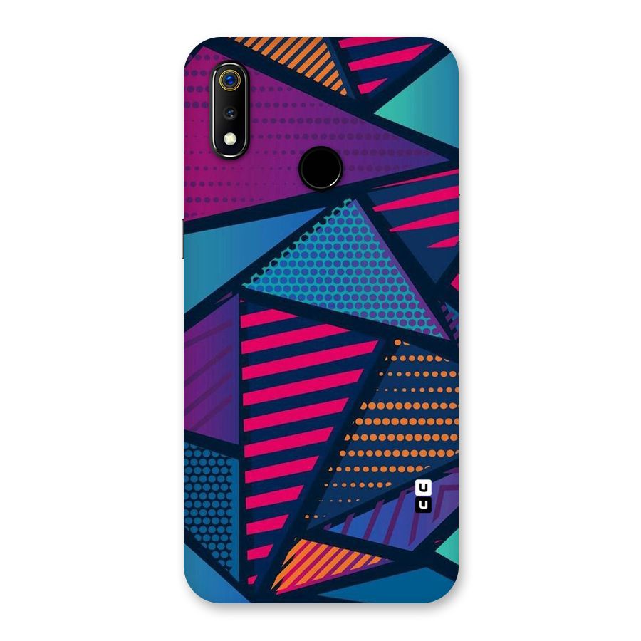 Abstract Lines Polka Back Case for Realme 3