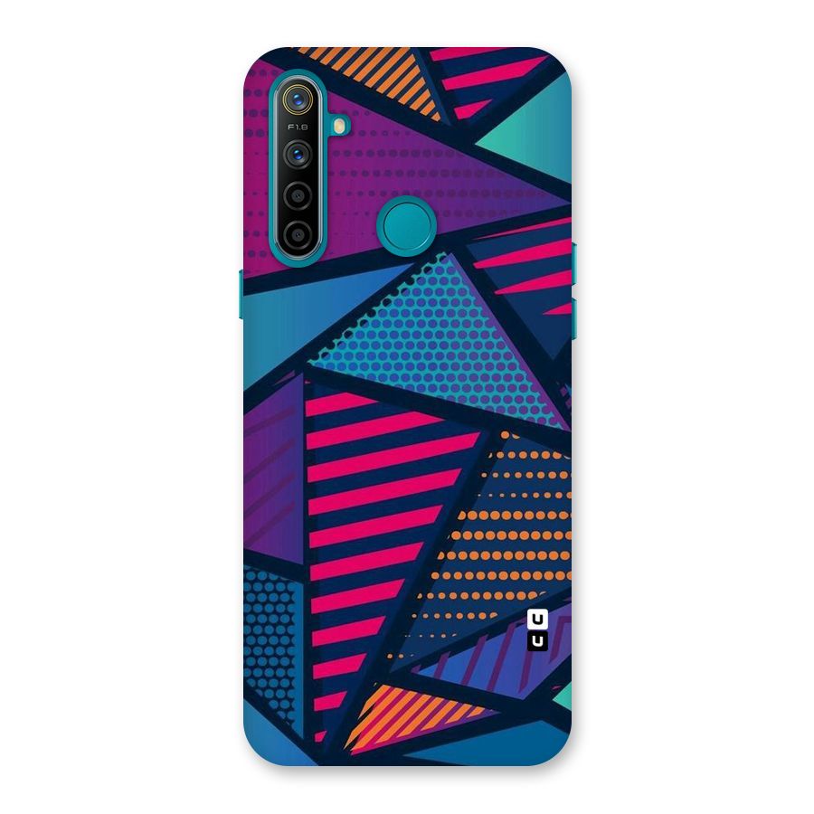 Abstract Lines Polka Back Case for Realme 5i