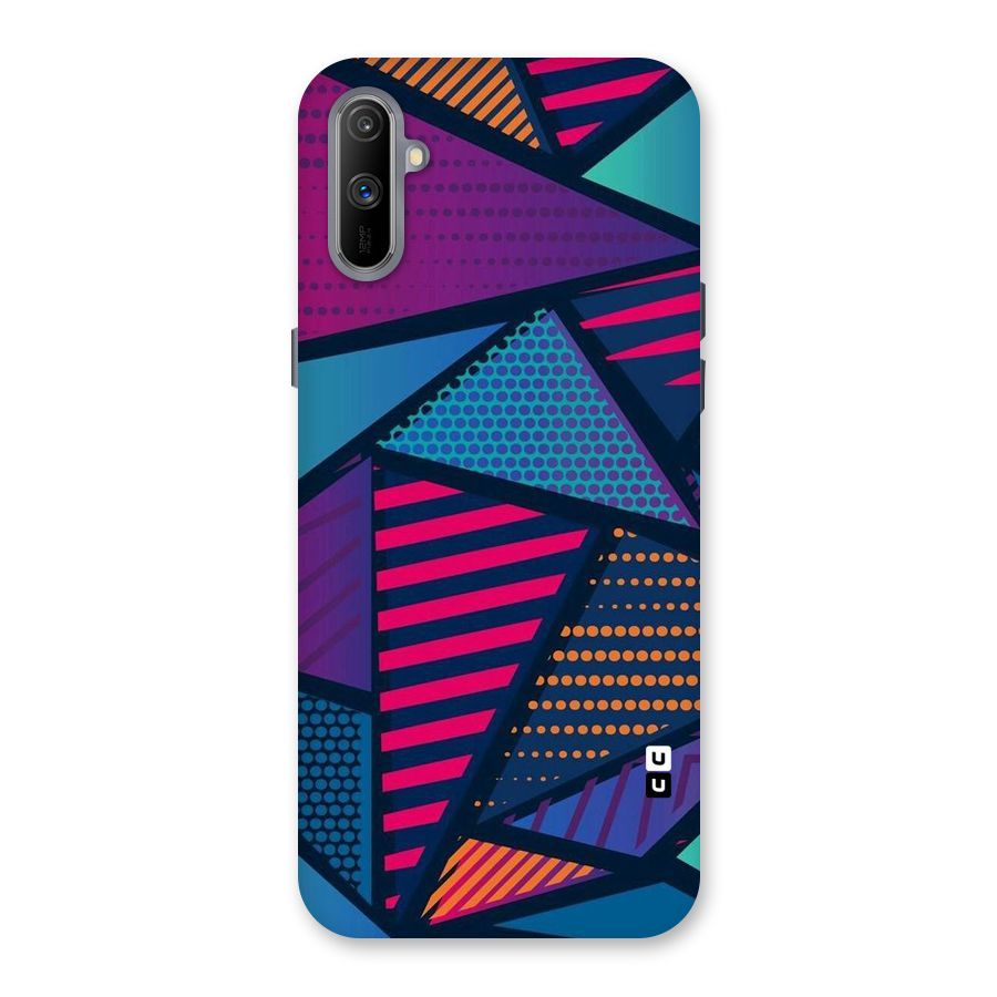Abstract Lines Polka Back Case for Realme C3