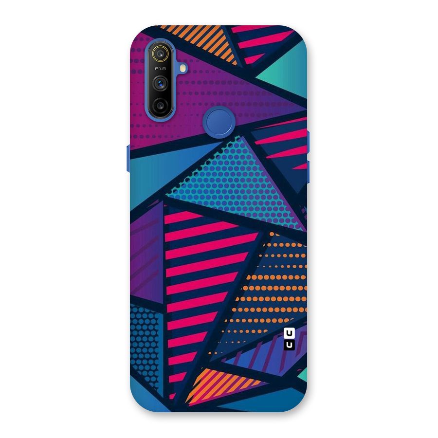 Abstract Lines Polka Back Case for Realme Narzo 10A