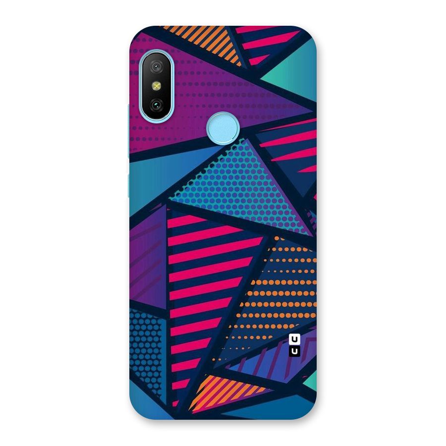 Abstract Lines Polka Back Case for Redmi 6 Pro