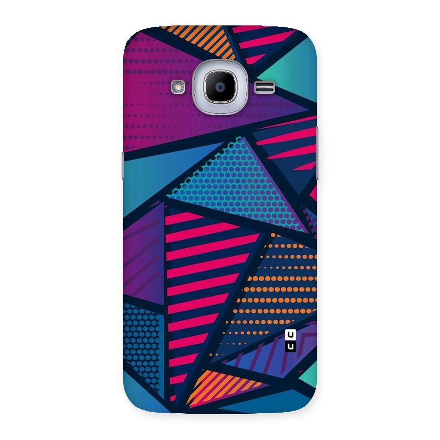 Abstract Lines Polka Back Case for Samsung Galaxy J2 2016