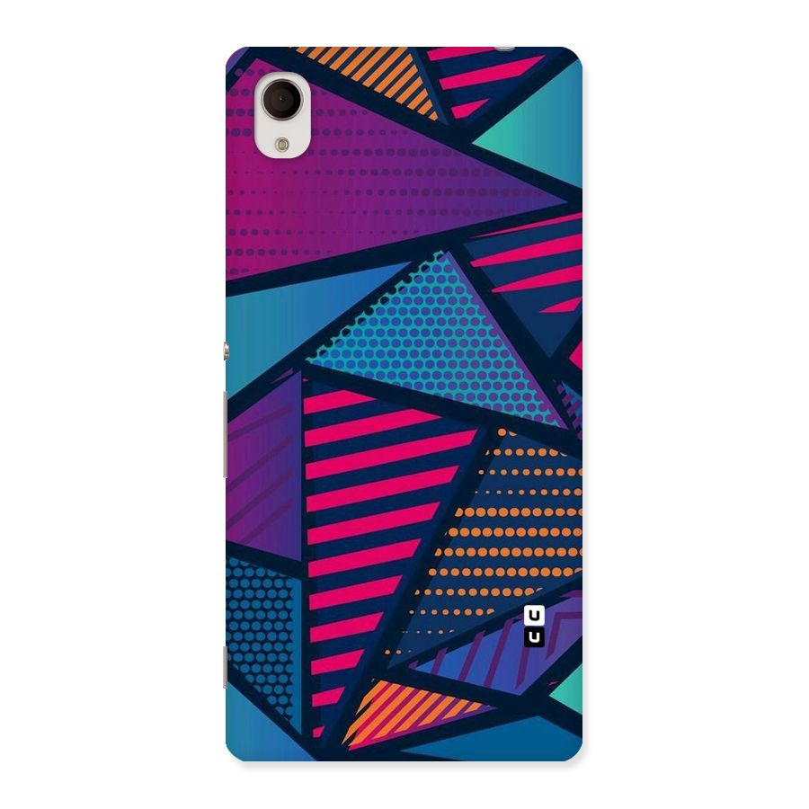 Abstract Lines Polka Back Case for Sony Xperia M4