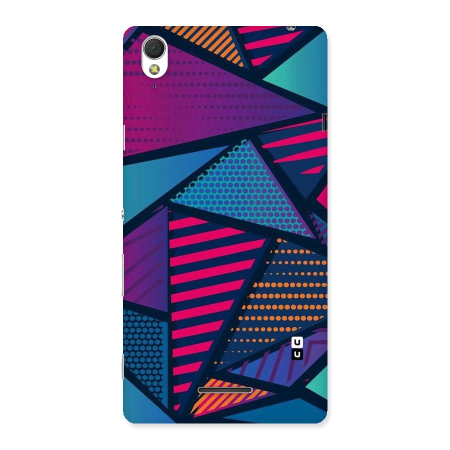 Abstract Lines Polka Back Case for Sony Xperia T3