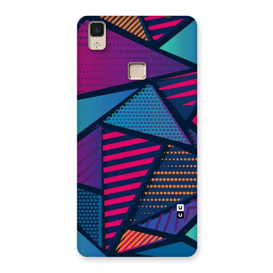 Abstract Lines Polka Back Case for V3 Max