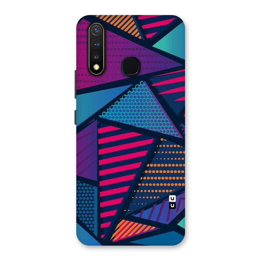 Abstract Lines Polka Back Case for Vivo U20