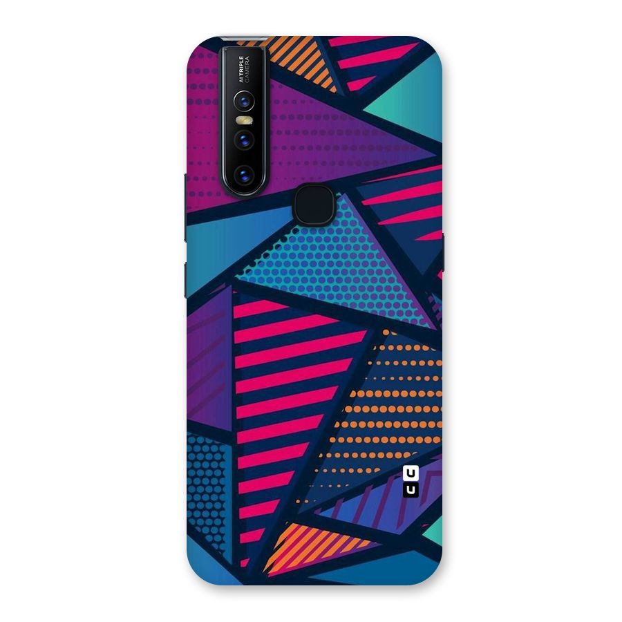 Abstract Lines Polka Back Case for Vivo V15