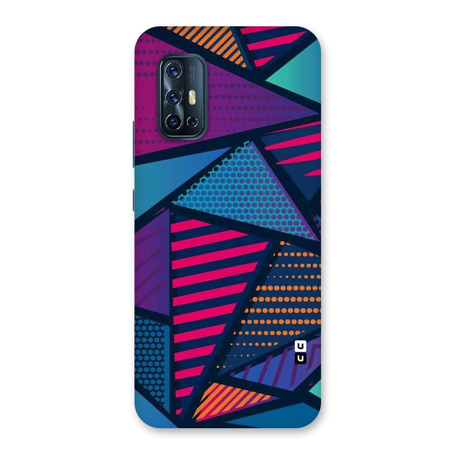 Abstract Lines Polka Back Case for Vivo V17