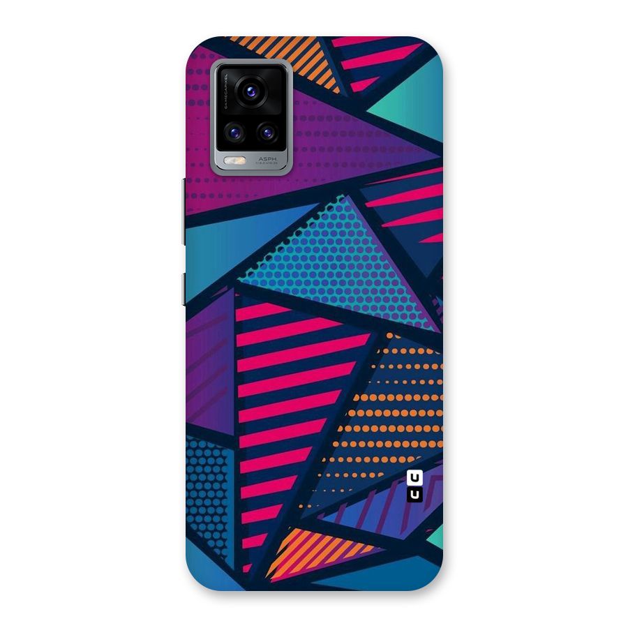 Abstract Lines Polka Back Case for Vivo V20