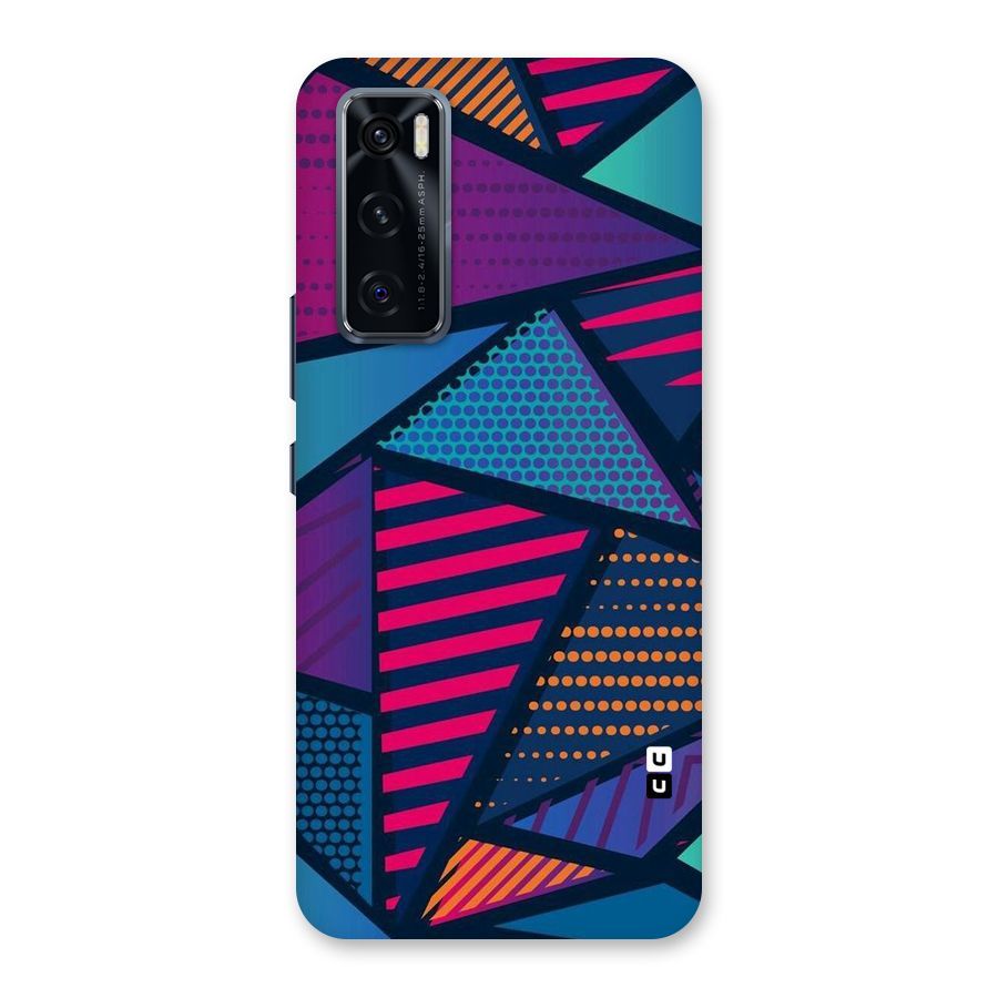 Abstract Lines Polka Back Case for Vivo V20 SE