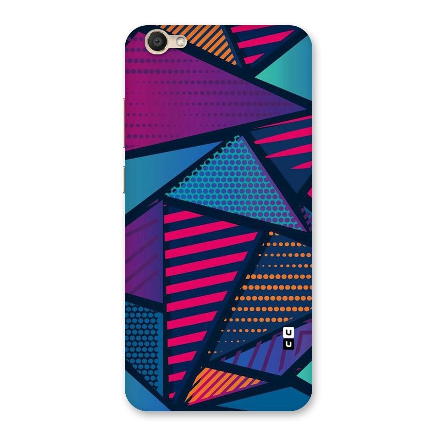 Abstract Lines Polka Back Case for Vivo V5