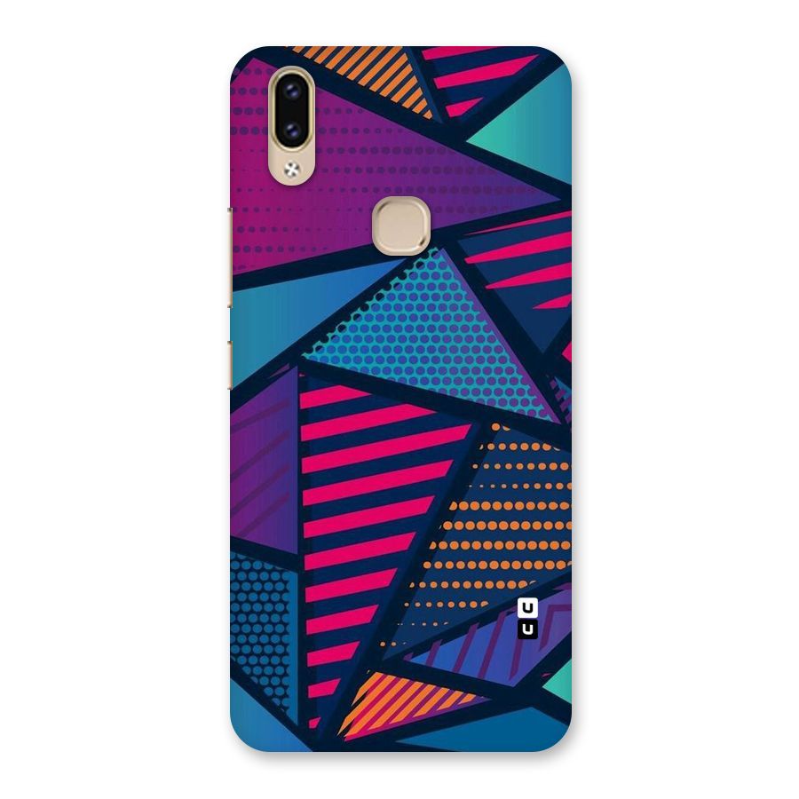 Abstract Lines Polka Back Case for Vivo V9 Youth