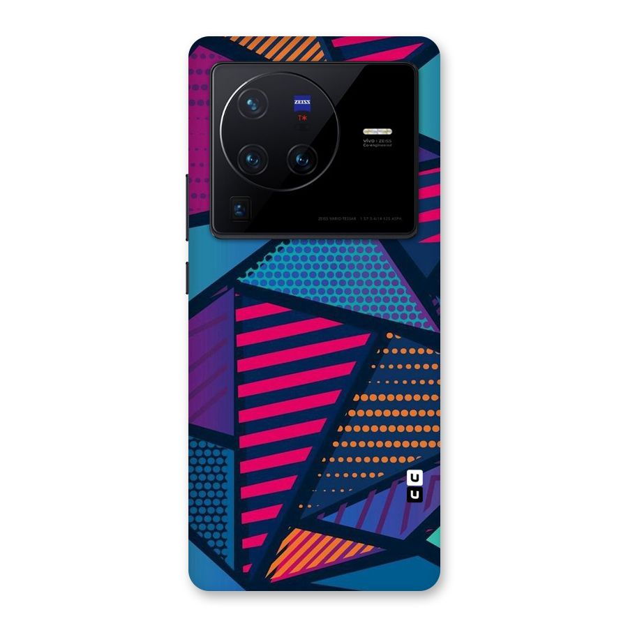 Abstract Lines Polka Back Case for Vivo X80 Pro