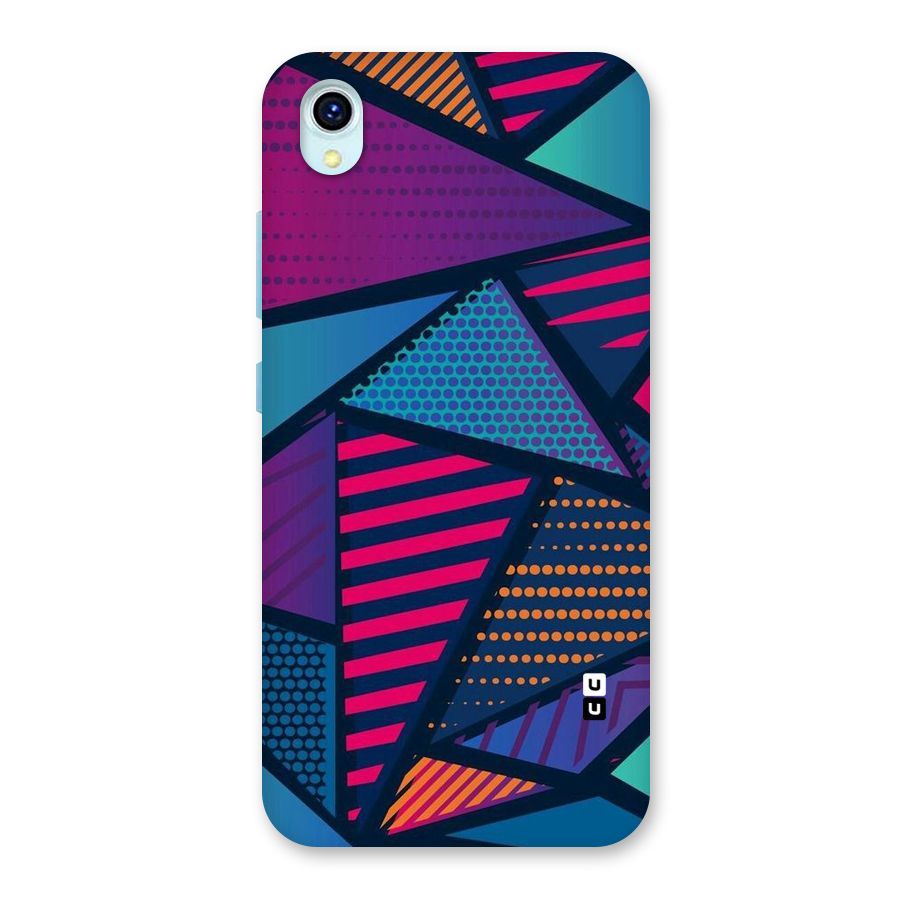 Abstract Lines Polka Back Case for Vivo Y1s