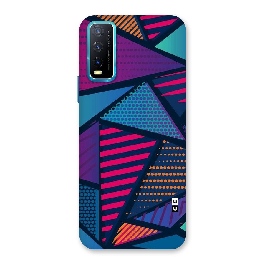 Abstract Lines Polka Back Case for Vivo Y20G