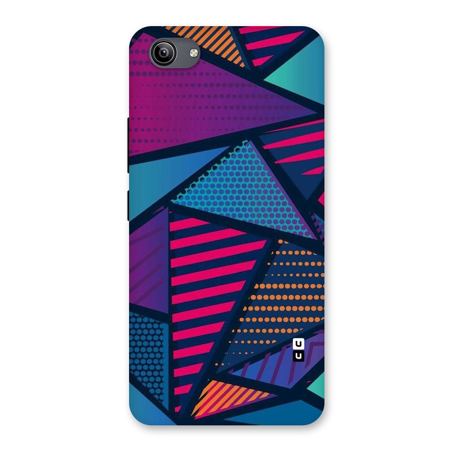 Abstract Lines Polka Back Case for Vivo Y81i