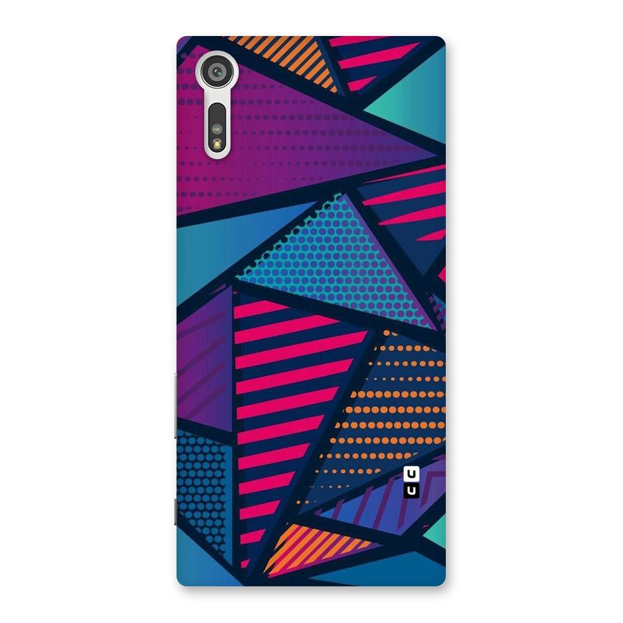 Abstract Lines Polka Back Case for Xperia XZ