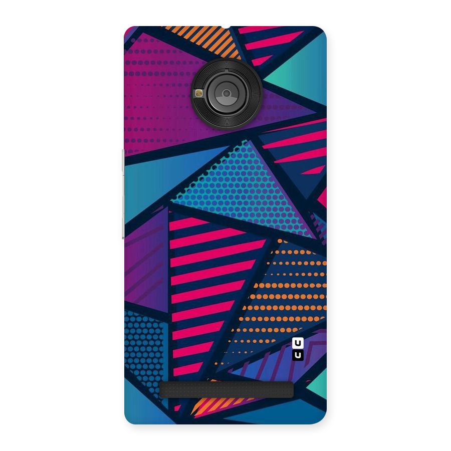 Abstract Lines Polka Back Case for Yu Yunique