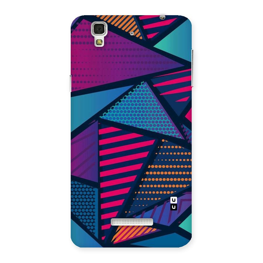 Abstract Lines Polka Back Case for Yu Yureka