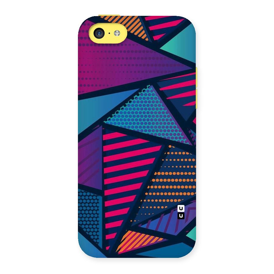 Abstract Lines Polka Back Case for iPhone 5C
