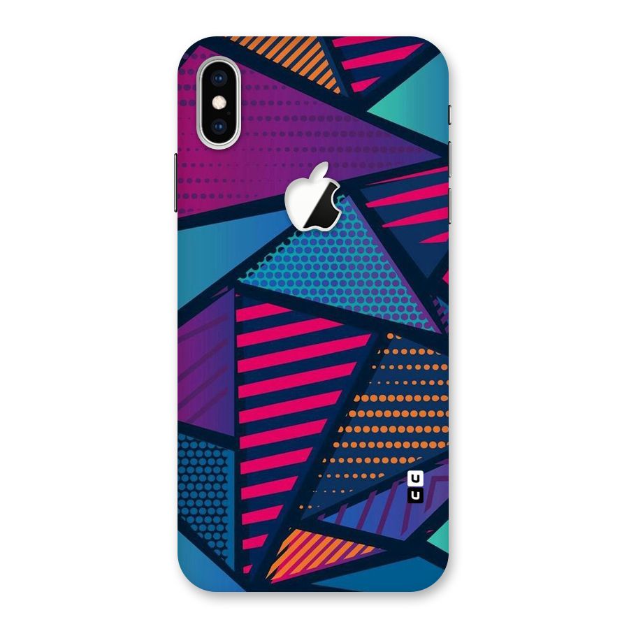 Abstract Lines Polka Back Case for iPhone XS Max Apple Cut