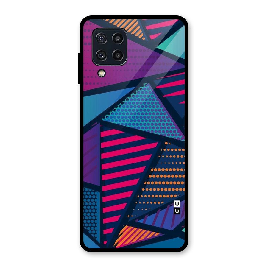 Abstract Lines Polka Glass Back Case for Galaxy M32