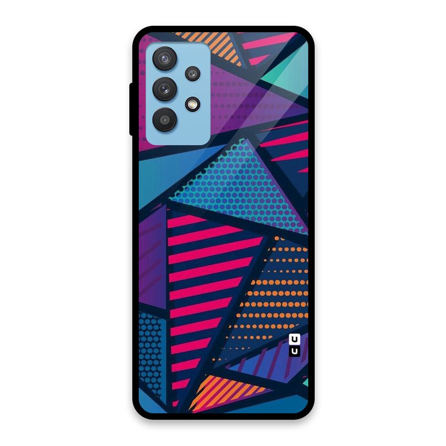 Abstract Lines Polka Glass Back Case for Galaxy M32 5G