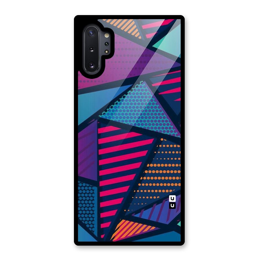 Abstract Lines Polka Glass Back Case for Galaxy Note 10 Plus