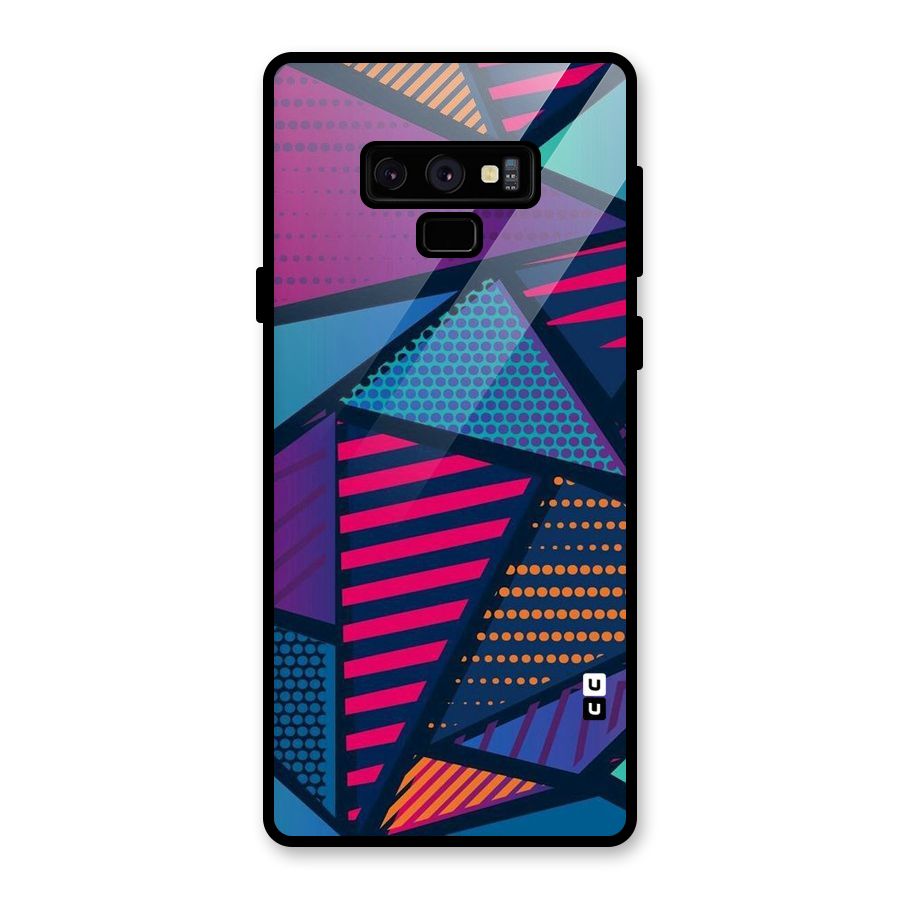 Abstract Lines Polka Glass Back Case for Galaxy Note 9