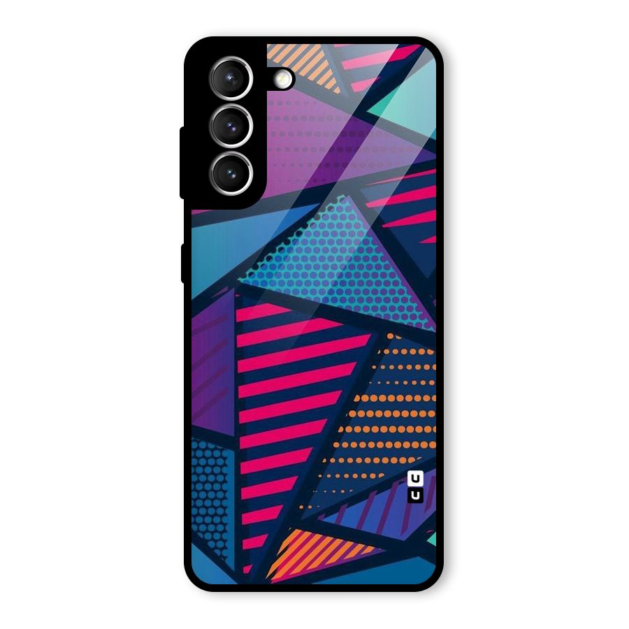 Abstract Lines Polka Glass Back Case for Galaxy S21 5G