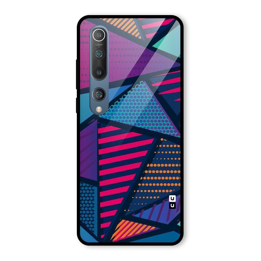 Abstract Lines Polka Glass Back Case for Mi 10