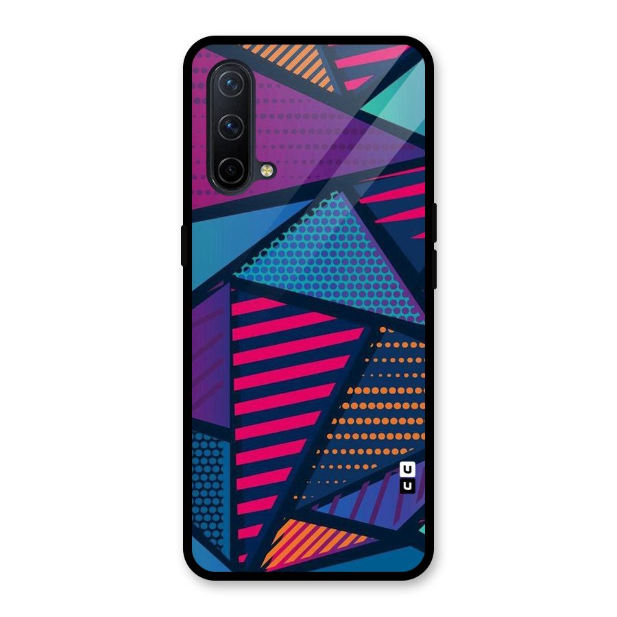 Abstract Lines Polka Glass Back Case for OnePlus Nord CE 5G