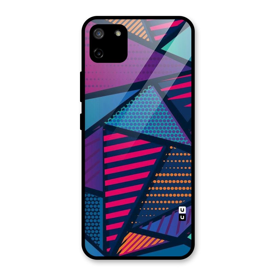 Abstract Lines Polka Glass Back Case for Realme C11