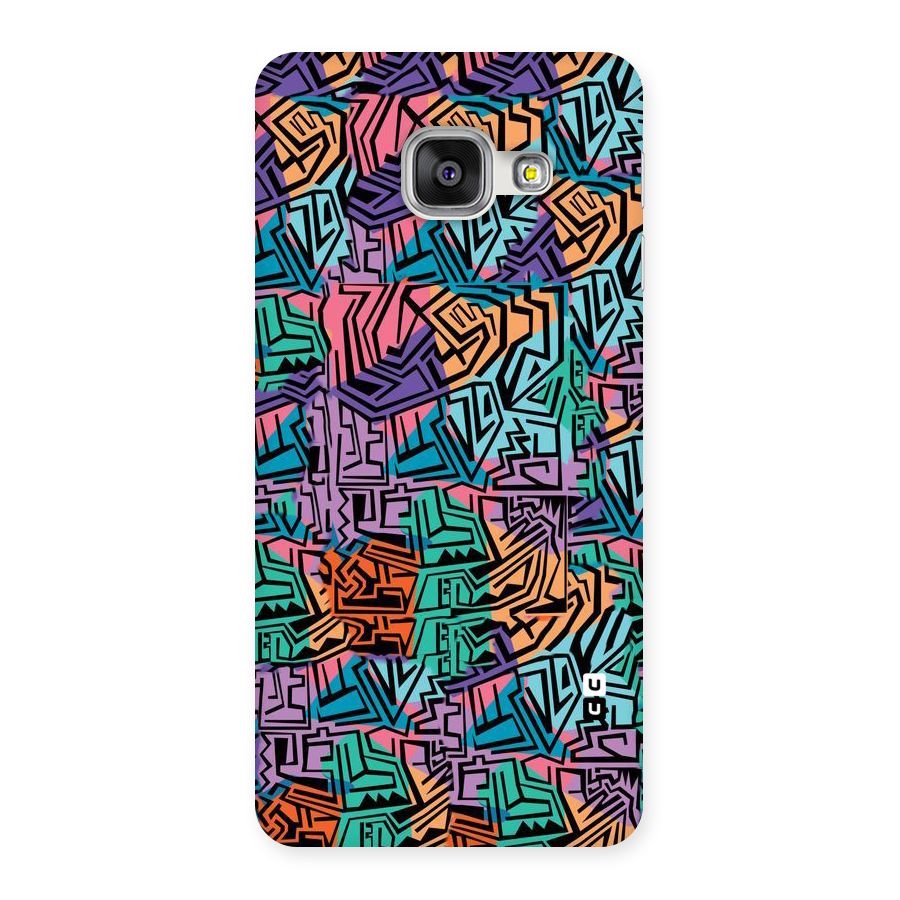 Abstract Lining Colors Back Case for Galaxy A3 2016