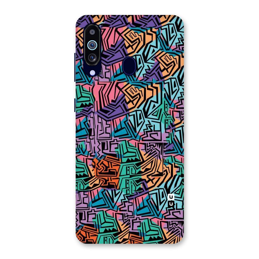 Abstract Lining Colors Back Case for Galaxy A60