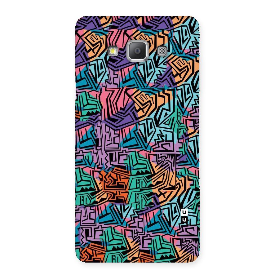 Abstract Lining Colors Back Case for Galaxy A7