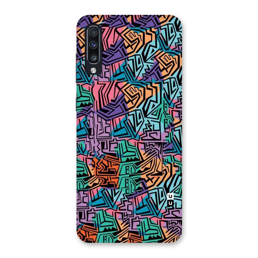 Abstract Lining Colors Back Case for Galaxy A70