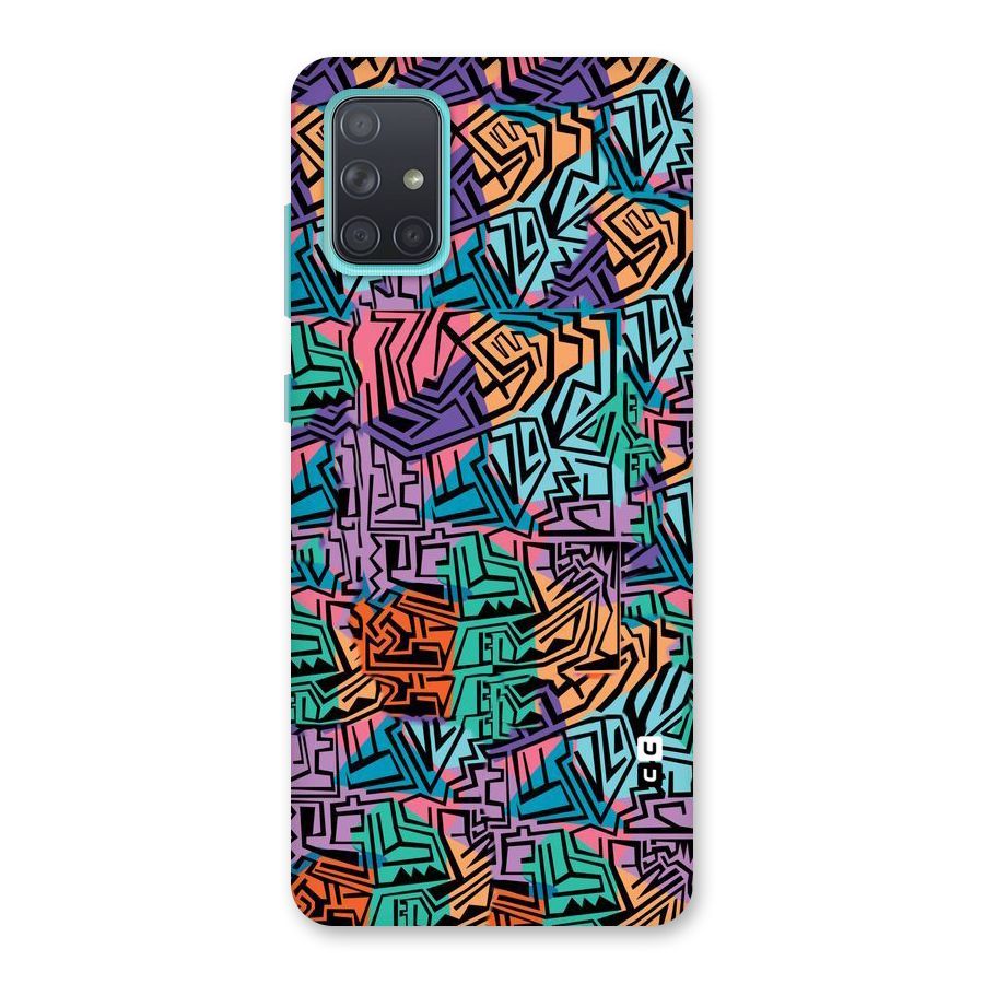 Abstract Lining Colors Back Case for Galaxy A71