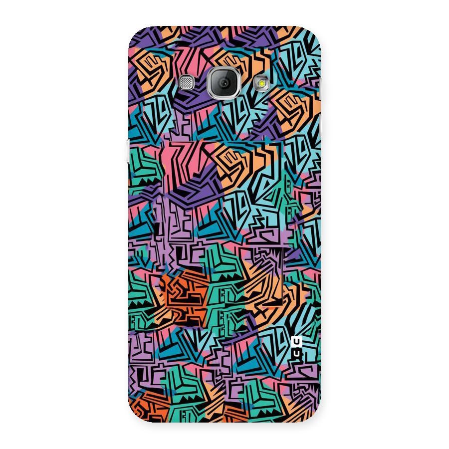 Abstract Lining Colors Back Case for Galaxy A8