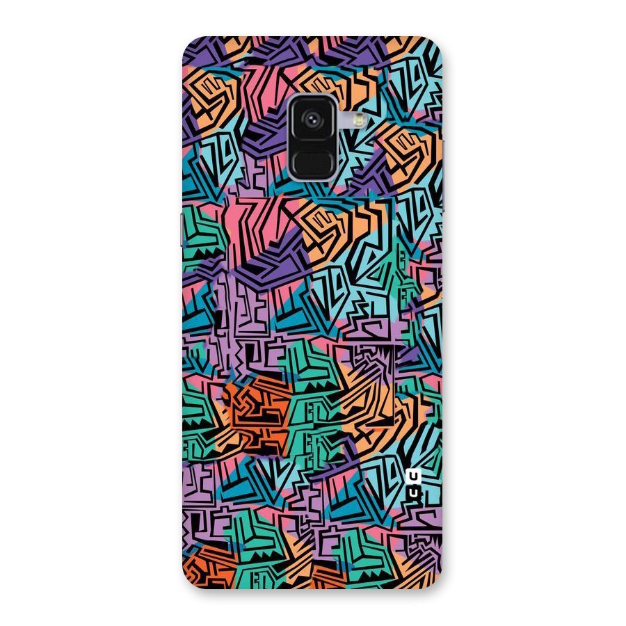 Abstract Lining Colors Back Case for Galaxy A8 Plus