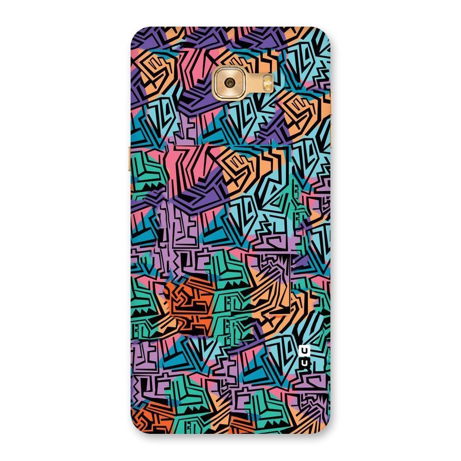 Abstract Lining Colors Back Case for Galaxy C9 Pro