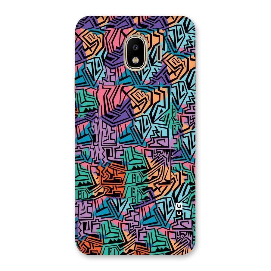 Abstract Lining Colors Back Case for Galaxy J4