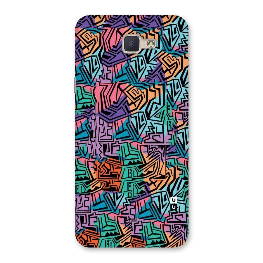 Abstract Lining Colors Back Case for Galaxy J5 Prime