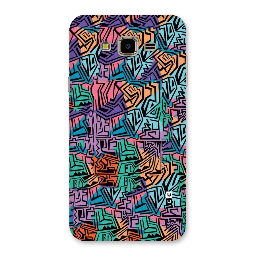 Abstract Lining Colors Back Case for Galaxy J7 Nxt