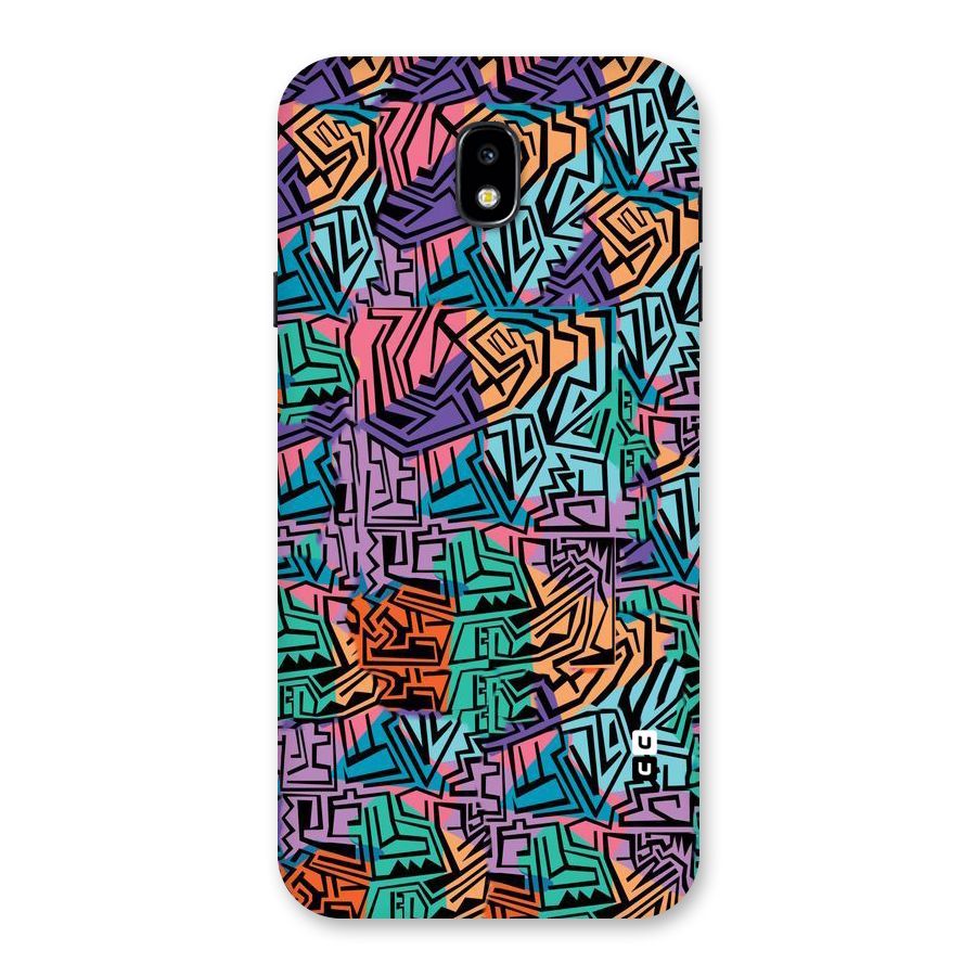 Abstract Lining Colors Back Case for Galaxy J7 Pro