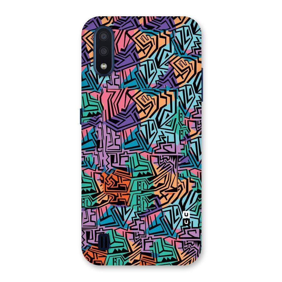 Abstract Lining Colors Back Case for Galaxy M01