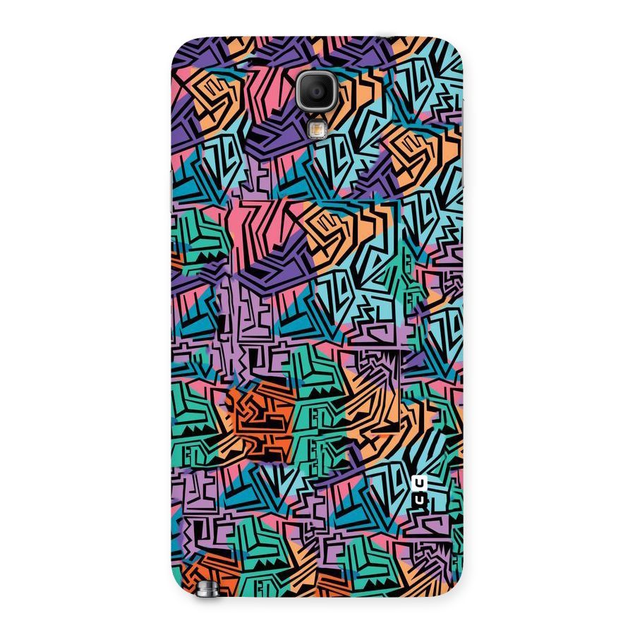 Abstract Lining Colors Back Case for Galaxy Note 3 Neo