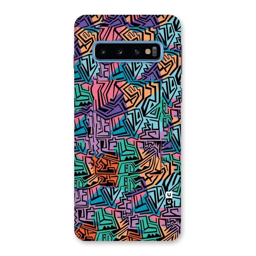 Abstract Lining Colors Back Case for Galaxy S10